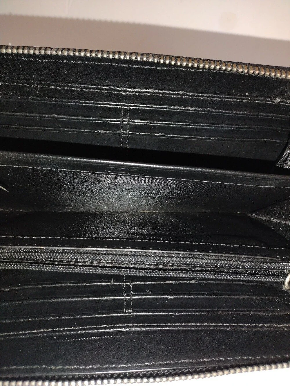Vintage Y2K Coach Ashley Signature Zip Wallet Black Monogram Canvas Indie Sleaze